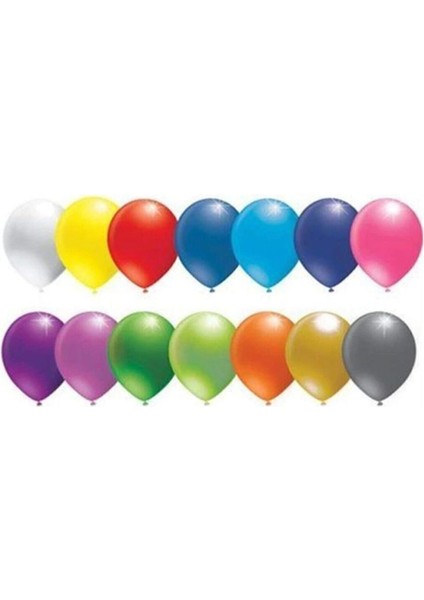 Karışık Renkli Metalik Süsleme ve Parti Balonu 12 Inch 40 Adet fiyatları