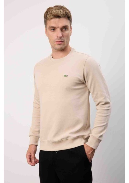 Bisiklet Yaka Bej Regular Fit Uzun Kol fiyatları