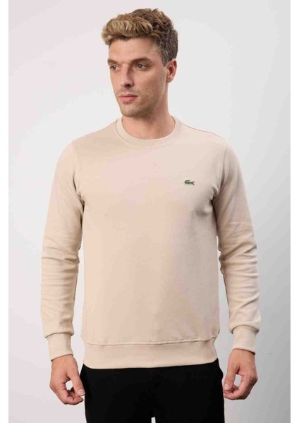 Bisiklet Yaka Bej Regular Fit Uzun Kol modelleri