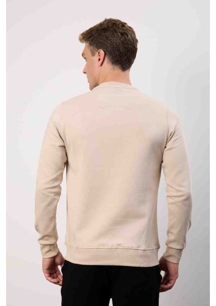 Bisiklet Yaka Bej Regular Fit Uzun Kol indirimleri
