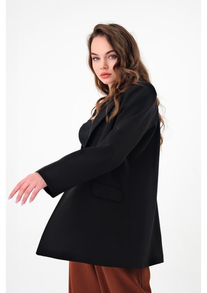 Siyah Çift Düğmeli Blazer Ceket fırsatları