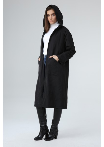 Veger Içi Kürklü Su Geçirmez Uzun Trençkot indirimleri