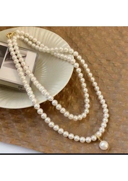 Zarif Ikili Inci Kolye Seti ile Şıklığınızı Tamamlayın