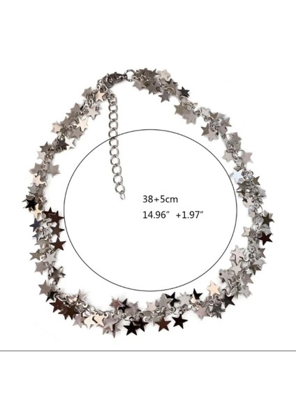 Çoklu Yıldız Model Kadın Kolye - Şıklığınızı Tamamlayın fırsatları