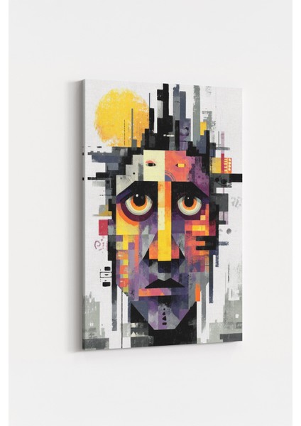 Soyut Geometrik Yüz Tablosu Dekoratif Modern Duvar Dekoru %100 Pamuk Kanvas fiyatları