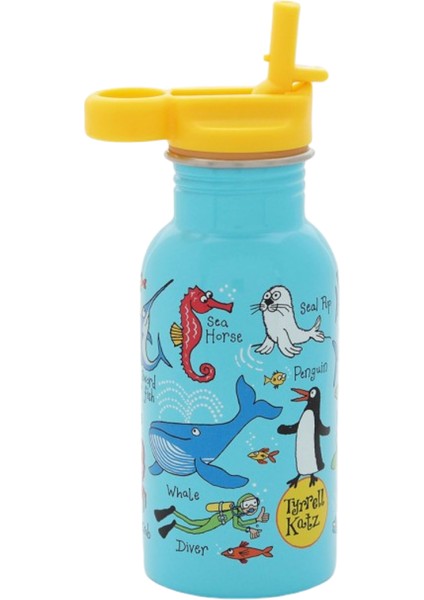 2'li 400ML Pipetli Paslanmaz Çelik Matara Pink Dino - Ocean fırsatları