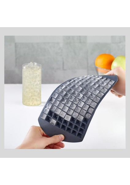 Silikon Tabanlı Pratik Kokusuz Buzluk, 96'lı Kristal Buz Kalıbı, Silikon Tabanlı Buz Kalıbı, Pratik ve Esnek Silikon Tabanlı Buzluk Seti (Bpa Içermez) (96 Kristal Şekil)