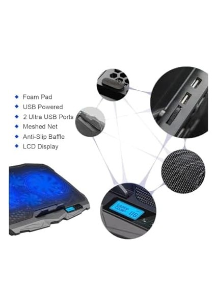 S18 Yükseklik Ayarlı 4 LED Fanlı Ayarlanabilir Laptop Soğutucu Notebook Standı fiyatları