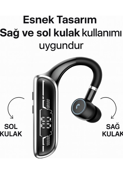 Kablosuz Tekli Bluetooth Kulaklık Buton Kontrollü, Her Iki Kulakta Kullanıma Uygun Göstergeli fiyatları