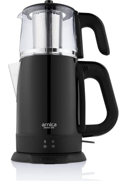 IH33205 Demli Stil Siyah Cam Çay Makinesi