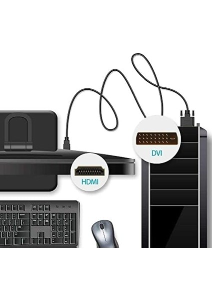 4633 HDMI To DVI 24+1 Çevirici Çift Yönlü Monitör Kablosu 3 Metre modelleri
