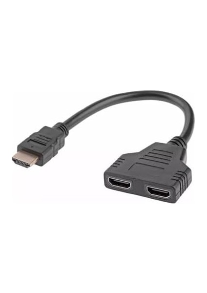 Splitter Adaptör Kablosu, Erkek-Hdmi Dişi x 2 Adaptör 30 cm Kablo Çoklayıcı Splitter, Aynı Anda Iki Aynı Tv'yi Destekler 1080P modelleri
