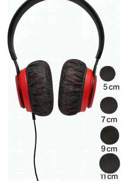 Tek Kullanımlık Kulaklık Hijyen Bonesi, Kulaklık Kılıfı - Siyah- 11CM (Xl) modelleri