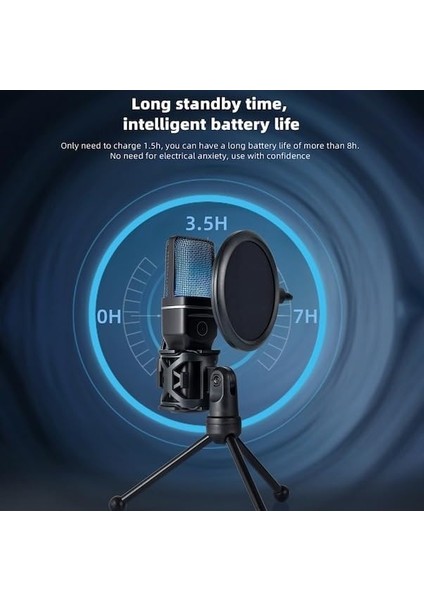 Rgb Kablosuz Bilgisayar Mikrofon 20-20KHZ Anc Gürültü Engelleme Profesyonel Podcast Mikrofon Kiti Tak Çalıştır USB Pc Dizüstü Bilgisayar Için Vlog Canlı Yayın Yanmai SF-777W (SF-777W) modelleri