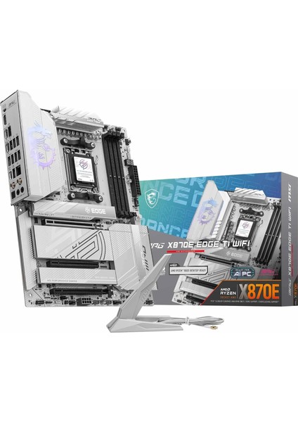 Mag X870E Edge Tı Wıfı Am5 Ddr5 8400MHZ(OC) Usb4 4x M.2 HDMI 5g Lan Wıfı 7 Rgb Atx