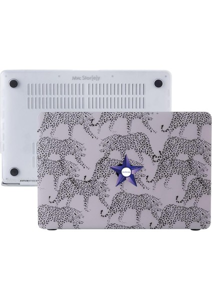 Macbook Pro Kılıf 13 Inç M1-M2 A1706-08 A1989 A2159 A2251 A2289 A2338 ile Uyumlu ANIMAL02 Açık Pembe