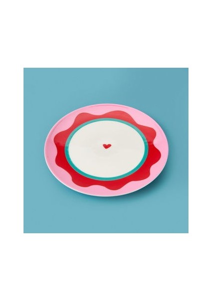 Kitchen Granny Tatlı Tabağı - Pembe / Kırmızı - 19 cm