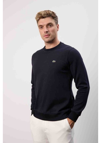 Bisiklet Yaka Regular Fit Uzun Kol Cepsiz Lacivert fiyatları