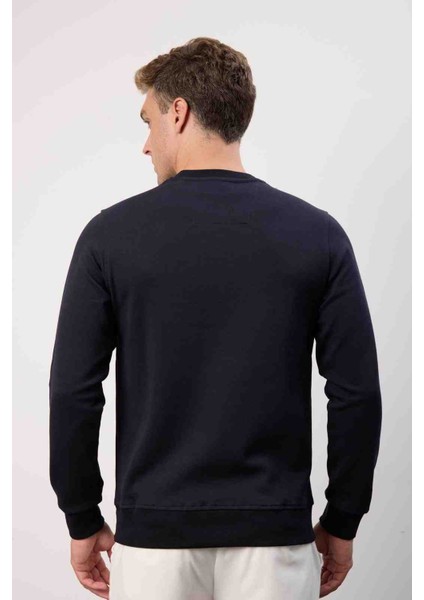 Bisiklet Yaka Regular Fit Uzun Kol Cepsiz Lacivert modelleri