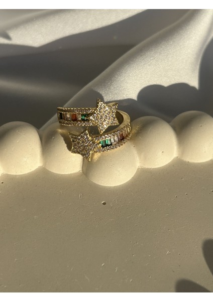 Yıldız Detay Gökkuşağı Yüzük fiyatları