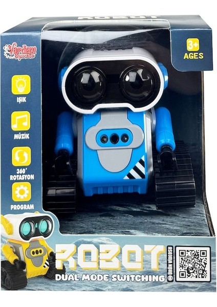 Uzaktan Kumandalı 2.4g Şarjlı El Sensörlüde Kullanabilen Robot-Araba Mavi/sarı modelleri