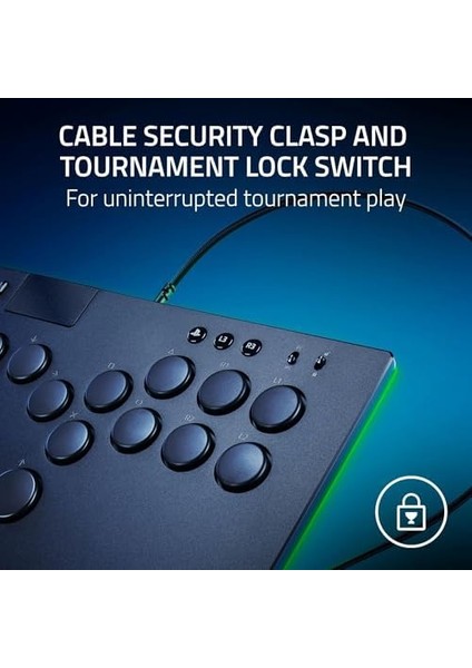 Kitsune - Ps5 ve Pc Için Optik Tüm Düğmeli Arcade Kontrol Cihazı (4 Hassas Hareket Tuşlu Düzen, Düz Doğrusal Optik Anahtarlar, Ince, Taşınabilir Gövde) Siyah fiyatları