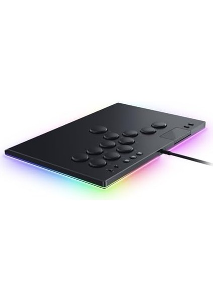 Kitsune - Ps5 ve Pc Için Optik Tüm Düğmeli Arcade Kontrol Cihazı (4 Hassas Hareket Tuşlu Düzen, Düz Doğrusal Optik Anahtarlar, Ince, Taşınabilir Gövde) Siyah modelleri