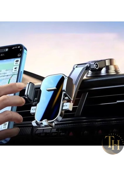 Torpido Üstü Vakumlu Araç Telefon Tutucu Ayarlanabilir Uzun Kollu Güçlü Tutuş