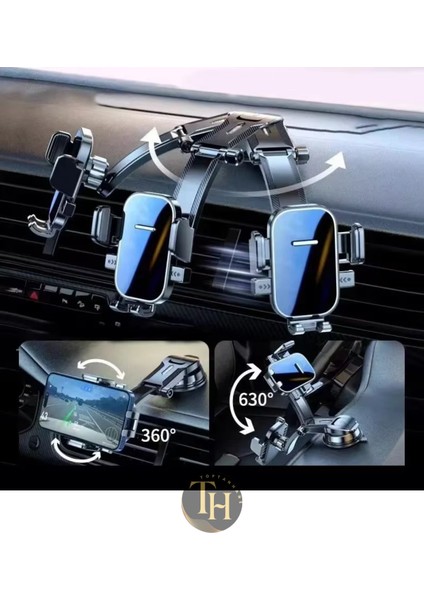 Torpido Üstü Vakumlu Araç Telefon Tutucu Ayarlanabilir Uzun Kollu Güçlü Tutuş modelleri