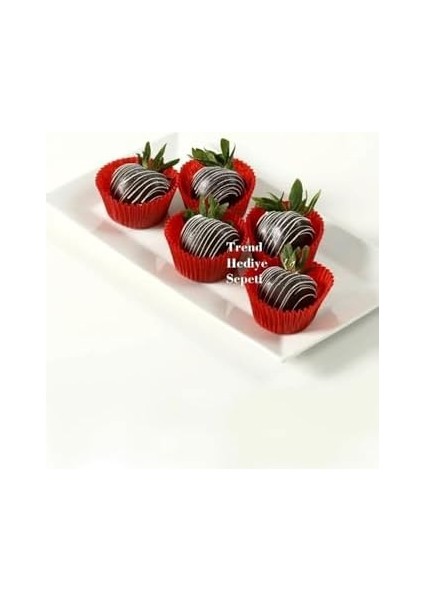 Hediye Sepeti Takribi 200 Adet Küçük Boy Kırmızı Truff Çikolata Kağıdı, Muffin Kek Kalıbı, Lokum Kağıdı 35X20 mm Doğum Günü Parti Dekorasyonu Için fiyatları
