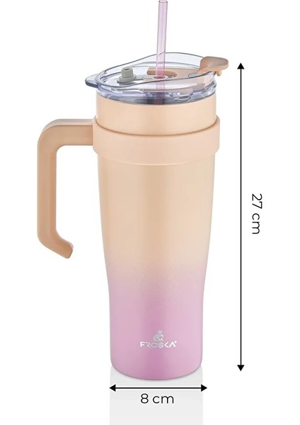 Içi 304 Kalite Paslanmaz Çelik 1000 ml Pipetli Termos Çift Katmanlı Renk Geçişli , Sızdırmaz Bardak fiyatları