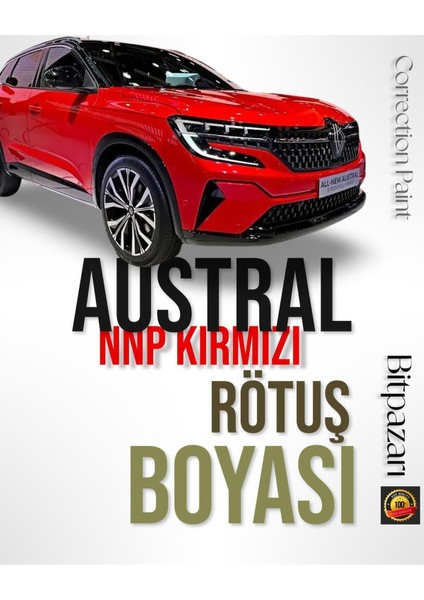 Renault Austral Nnp Sedefli Alev Kırmızı - Profesyonel Rötuş Boyası // Çift Şişe 20+20ML.