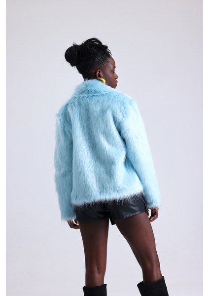 Geniş Yaka Kalın Kürk Mont Kaban fırsatları