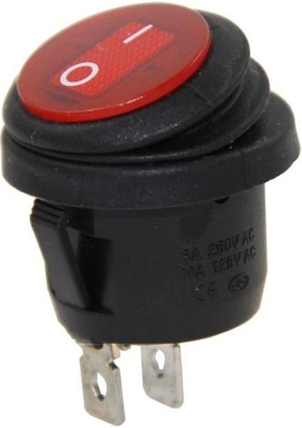 IC-133W Yuvarlak Işıklı Su Geçirmez 2p On-Off Anahtar