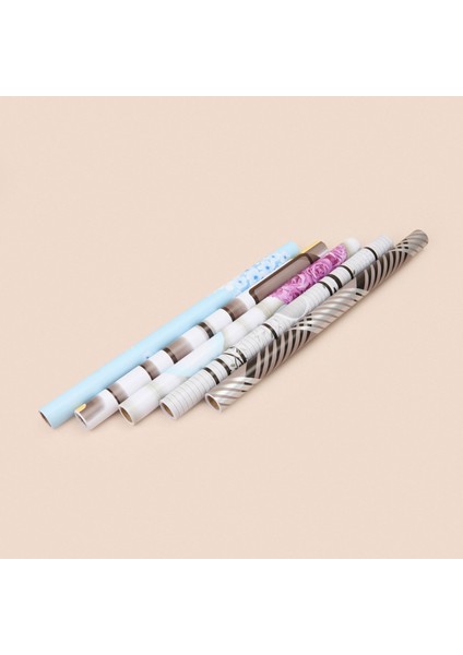 Çiçek Temalı Yapışkanlı Raf Örtüsü - Asorti - 45X200 cm