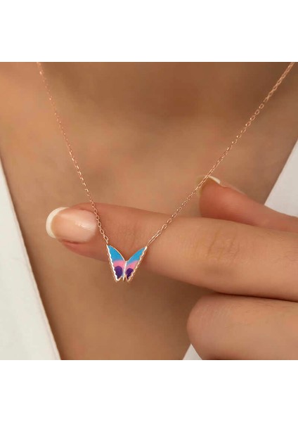 925 Ayar Gümüş Minimal Kelebek Bayan Gümüş Kolye T5956 indirimleri