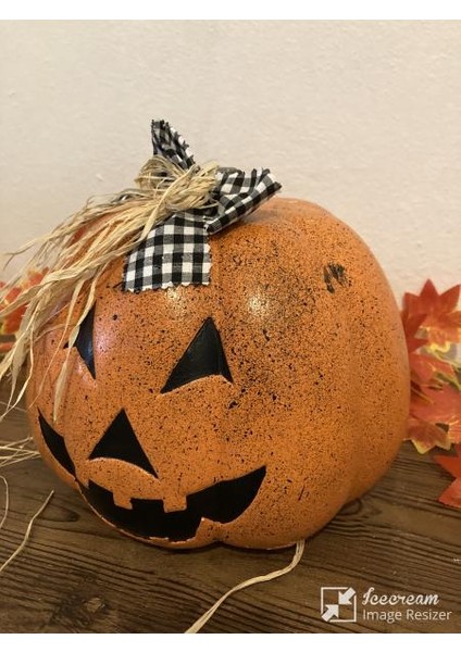 Balkabağı (Kabak) Temalı Cadılar Bayramı Bahçe Dekorasyonu - Turuncu Benek fırsatları