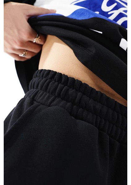 Smurf Playing Siyah Düz Paça Erkek Eşofman Altı Premium Kalite fiyatları