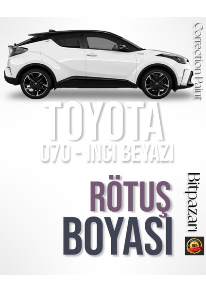 Toyota Chr - 070 - Inci Beyaz Otomobil Çizik Taş Izi Giderici Rötüş Boyası 20ML