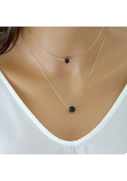 Zarif Siyah Inci Zincir Kolye ile Şıklığınızı Yansıtın