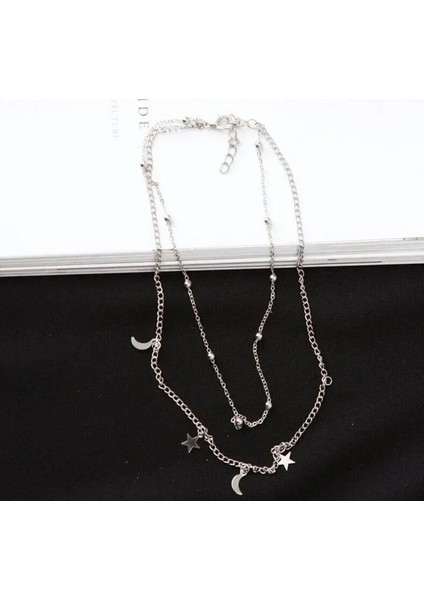 Şık ve Modern Iki Yıldız Figürlü Kolye fiyatları