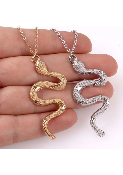 Zarif Yılan Figürlü Kolye ile Şıklığınızı Tamamlayın fırsatları
