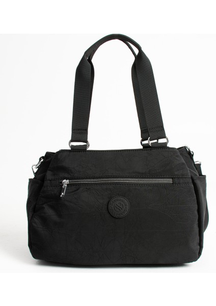 Çok Cepli Kadın Omuz Çantası Orta Boy Günlük HV4016 Siyah fırsatları