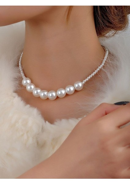 Zarif Beyaz Inci Kadın Kolye - Şıklığınızı Tamamlayın