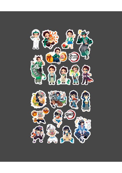 Inosuke Hashibira-Demon Slayer-Tanjiro Kamado-2li Çıkartma-Etiket Parlak Kağıt-Süsleme-Hediye fırsatları