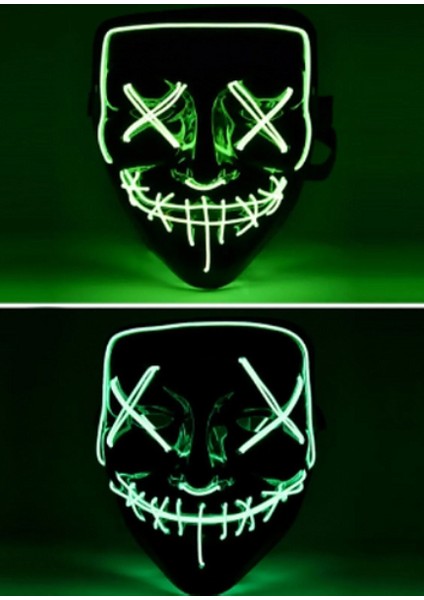 LED Işıklı Yeşil Maske