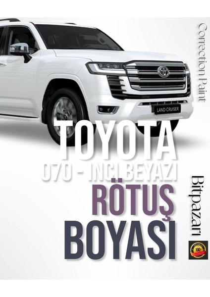 Land Cruıser - 070 - Inci Beyaz Otomobil Çizik Taş Izi Giderici Rötüş Boyası 20ML
