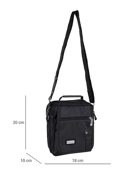 2248 Erkek Lüks Siyah Renk Büyük Boy Bol Bölmeli El Çantası