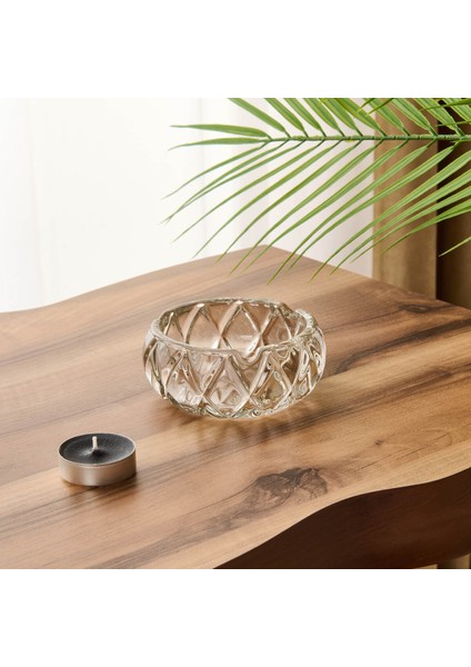 Şeffaf Cam Küllük, 11 Cm, Şık ve Kullanışlı Ev Aksesuarı