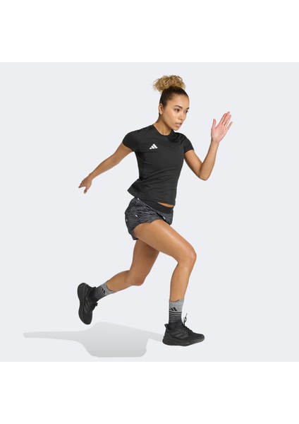 ADI365 Running Essentials Brand Love Kadın Siyah Koşu Şortu.-